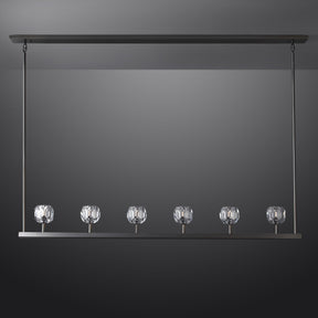 Bille De Crystal Ball Linear Chandelier 60"