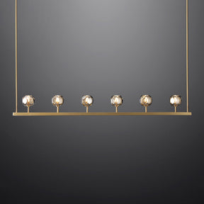 Bille De Crystal Ball Linear Chandelier 60"