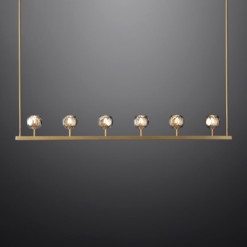 Bille De Crystal Ball Linear Chandelier 60"