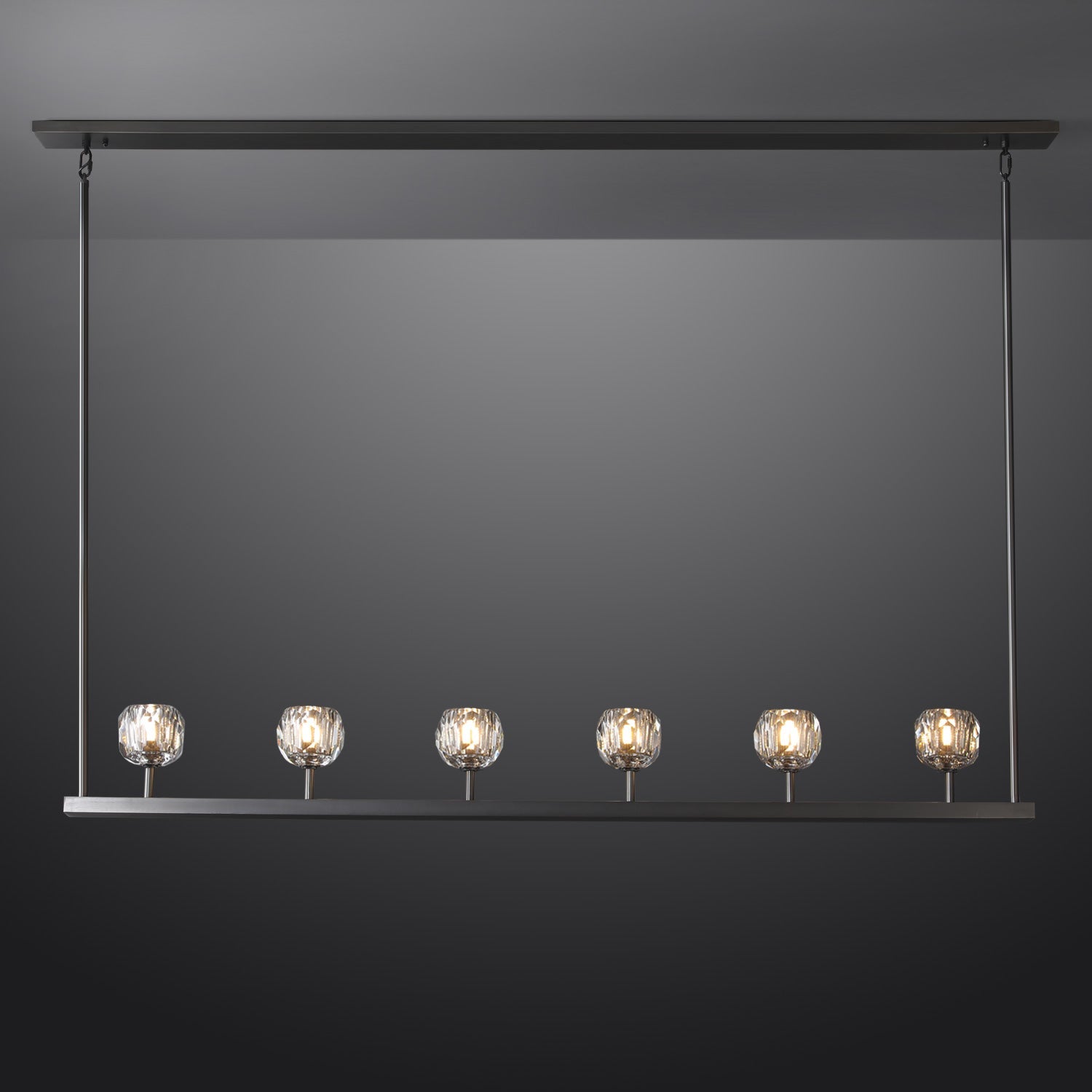 Bille De Crystal Ball Linear Chandelier 60"