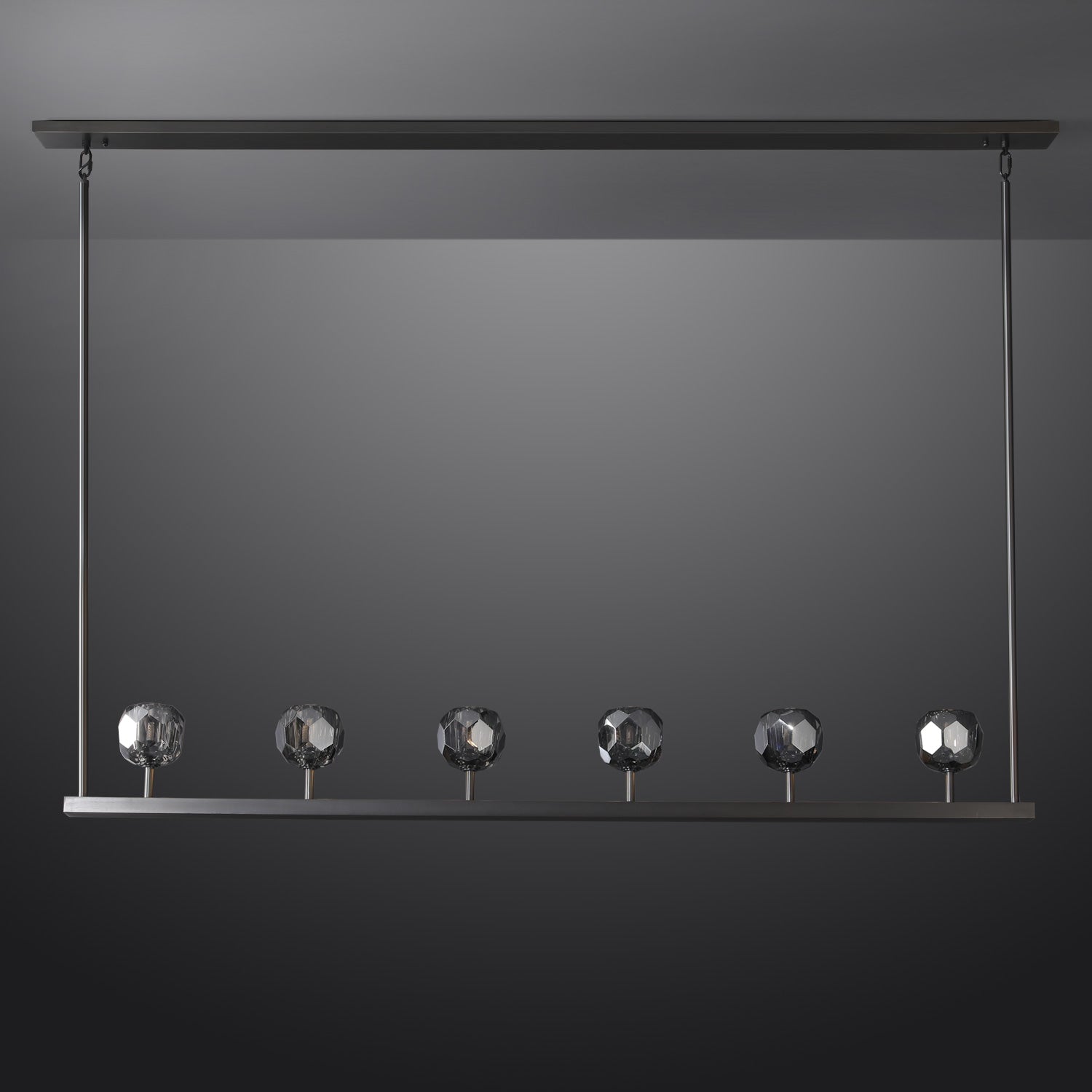 Bille De Crystal Ball Linear Chandelier 60"