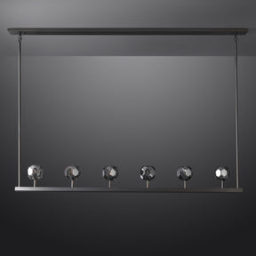 Bille De Crystal Ball Linear Chandelier 60"