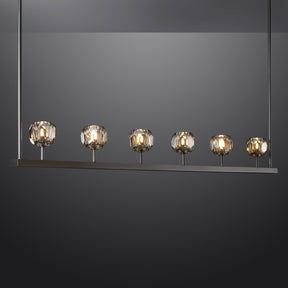 Bille De Crystal Ball Linear Chandelier 60"