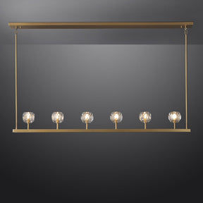 Bille De Crystal Ball Linear Chandelier 60"