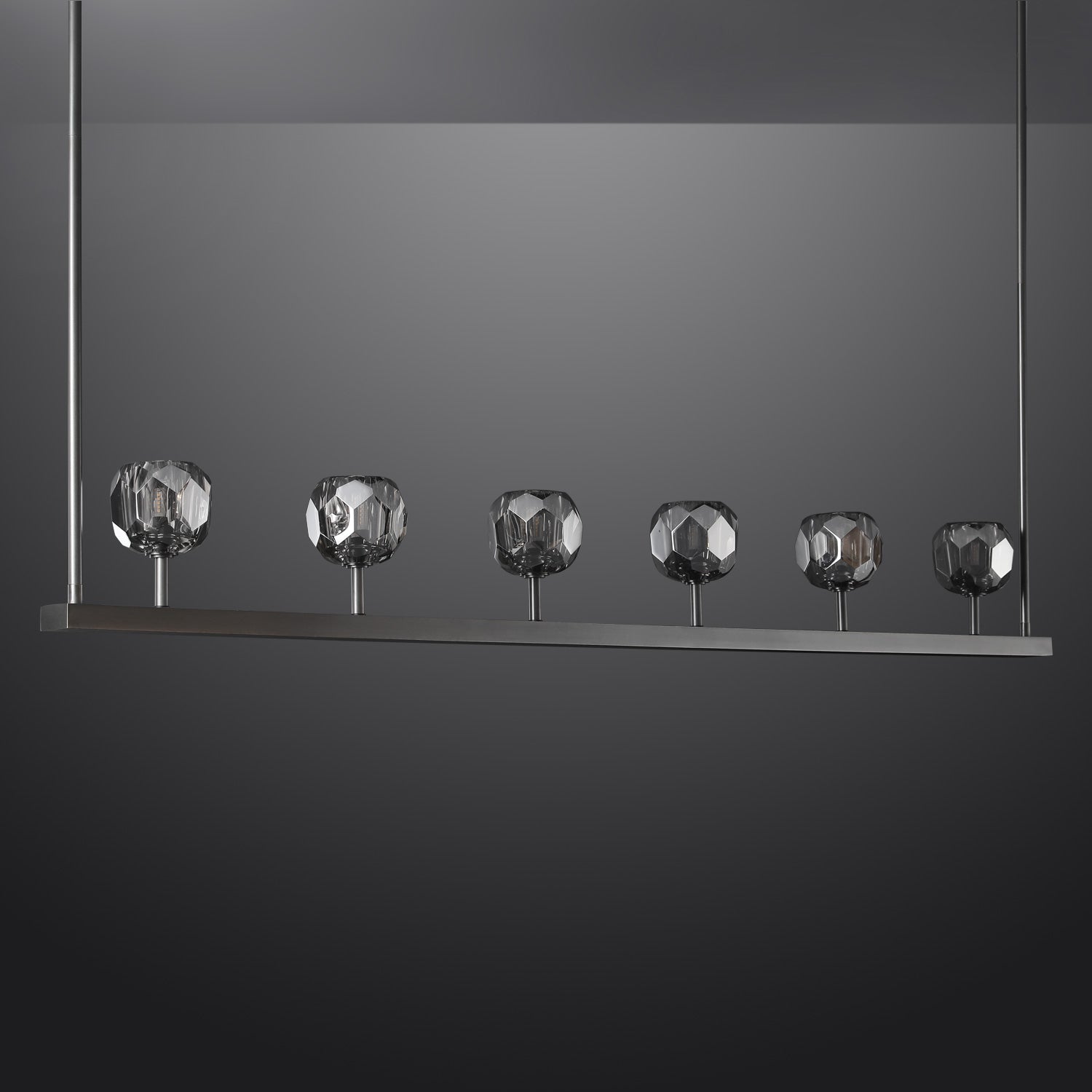 Bille De Crystal Ball Linear Chandelier 60"