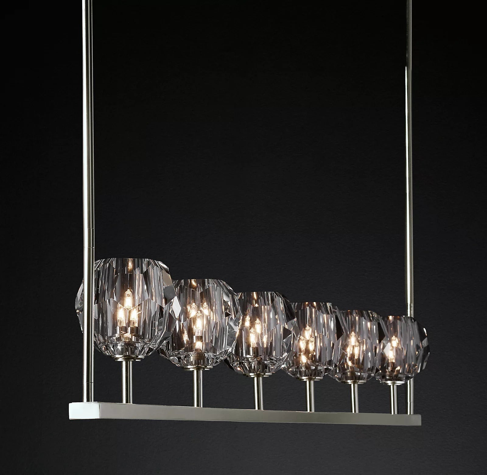 Bille De Crystal Ball Linear Chandelier 60"