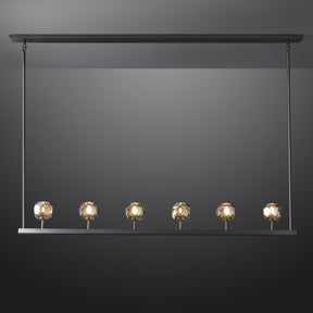 Bille De Crystal Ball Linear Chandelier 60"