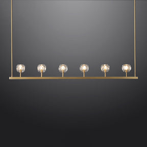 Bille De Crystal Ball Linear Chandelier 60"