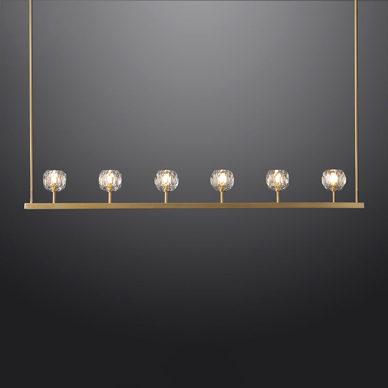 Bille De Crystal Ball Linear Chandelier 60"