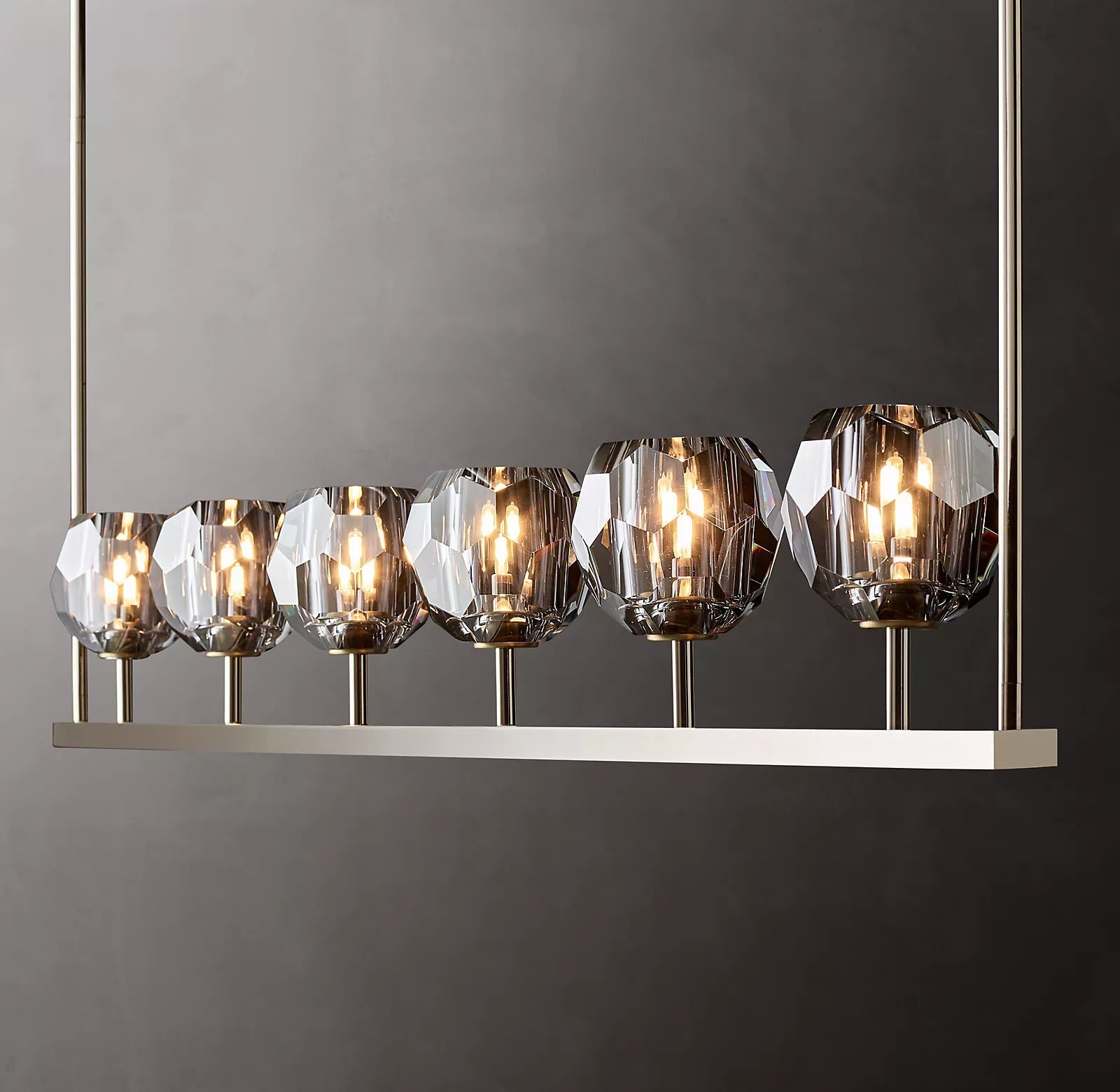 Bille De Crystal Ball Linear Chandelier 60"