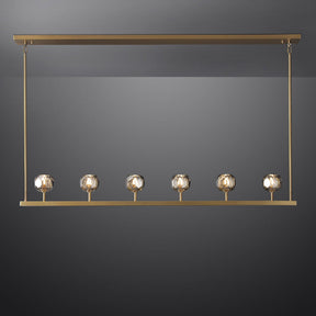 Bille De Crystal Ball Linear Chandelier 60"
