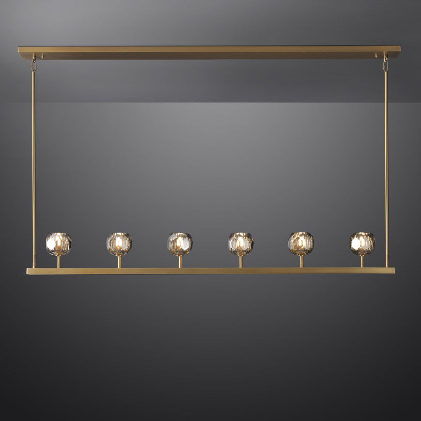 Bille De Crystal Ball Linear Chandelier 60"