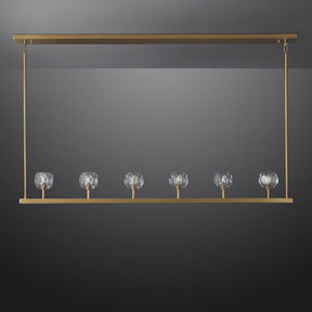 Bille De Crystal Ball Linear Chandelier 60"