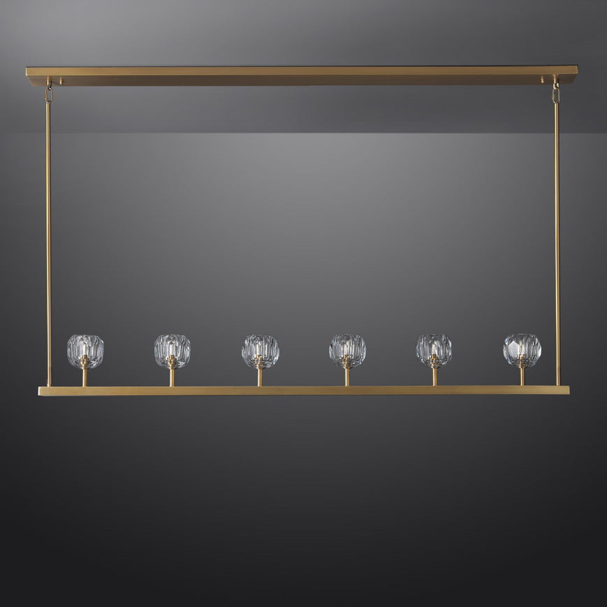 Bille De Crystal Ball Linear Chandelier 60"