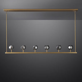 Bille De Crystal Ball Linear Chandelier 60"