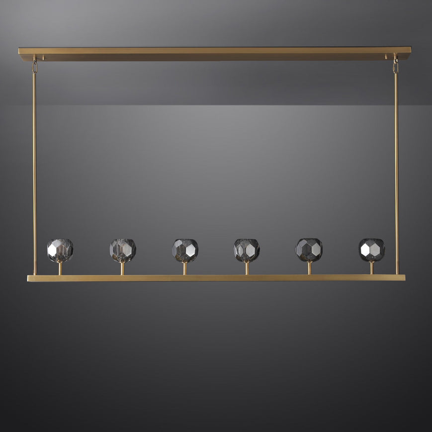 Bille De Crystal Ball Linear Chandelier 60"