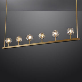 Bille De Crystal Ball Linear Chandelier 60"