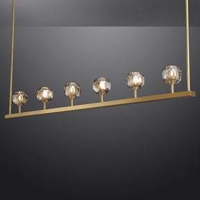 Bille De Crystal Ball Linear Chandelier 60"