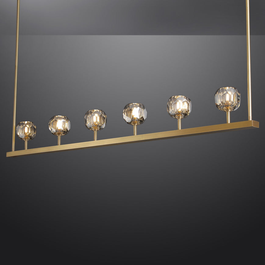 Bille De Crystal Ball Linear Chandelier 60"