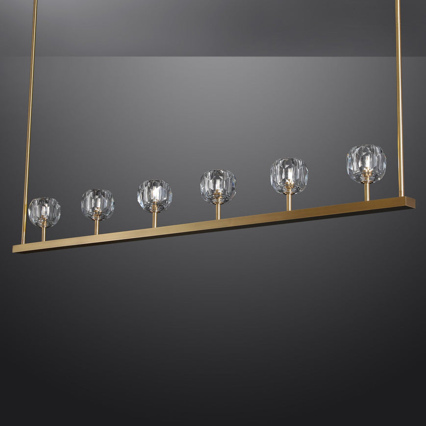 Bille De Crystal Ball Linear Chandelier 60"
