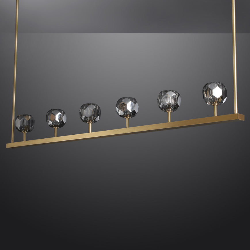 Bille De Crystal Ball Linear Chandelier 60"