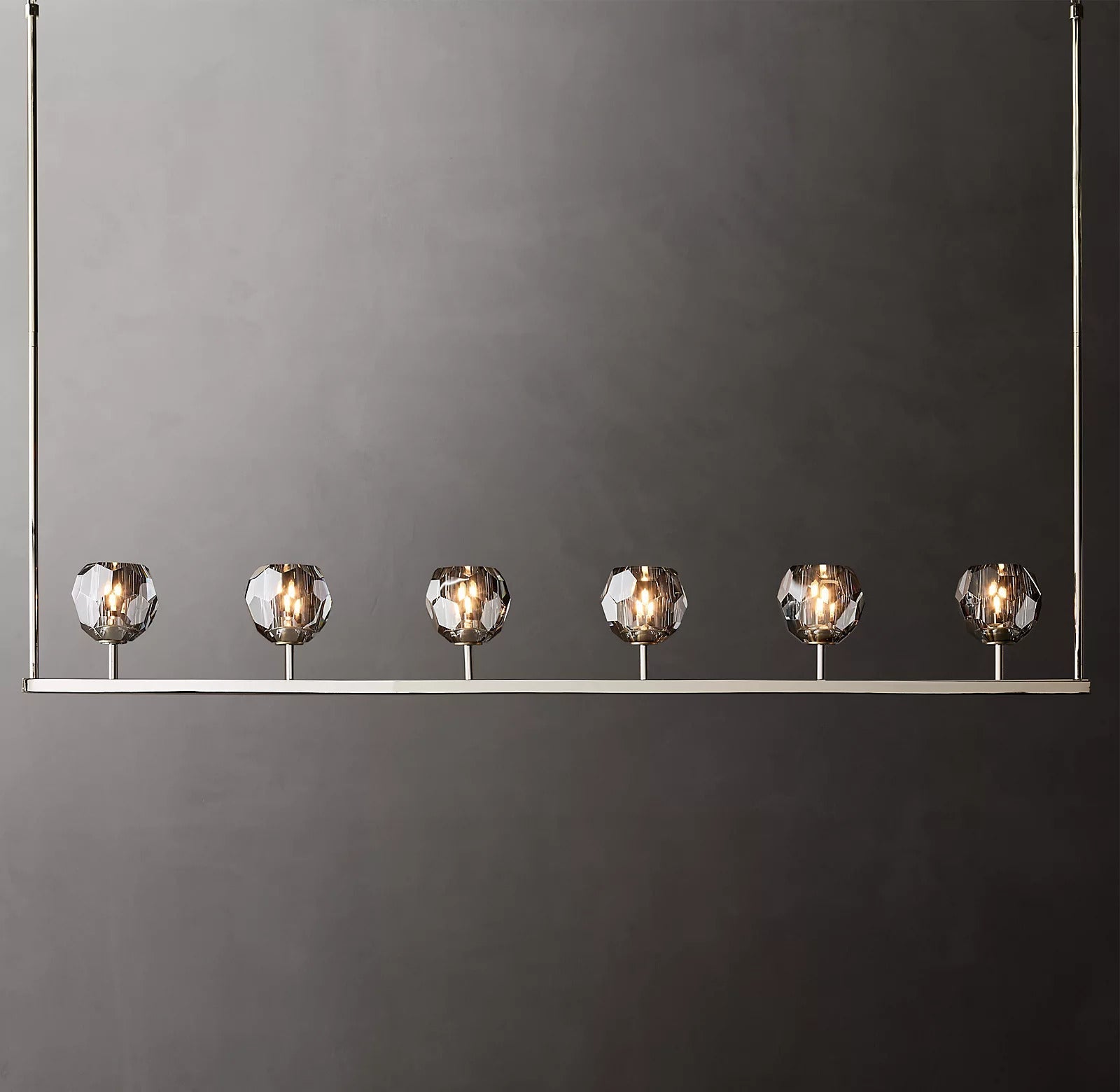 Bille De Crystal Ball Linear Chandelier 60"
