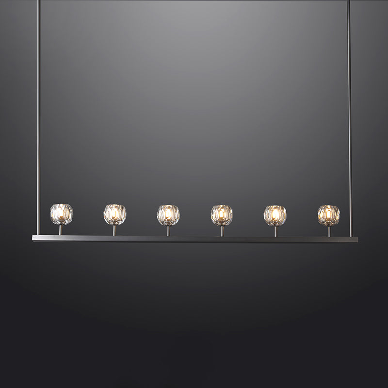 Bille De Crystal Ball Linear Chandelier 60"