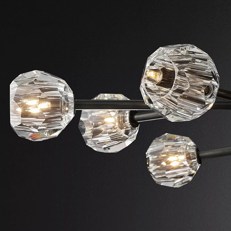 Bille De Crystal Ball  Oval Chandelier 72''  24-Lights