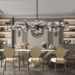 Bille De Crystal Ball  Oval Chandelier 72''  24-Lights