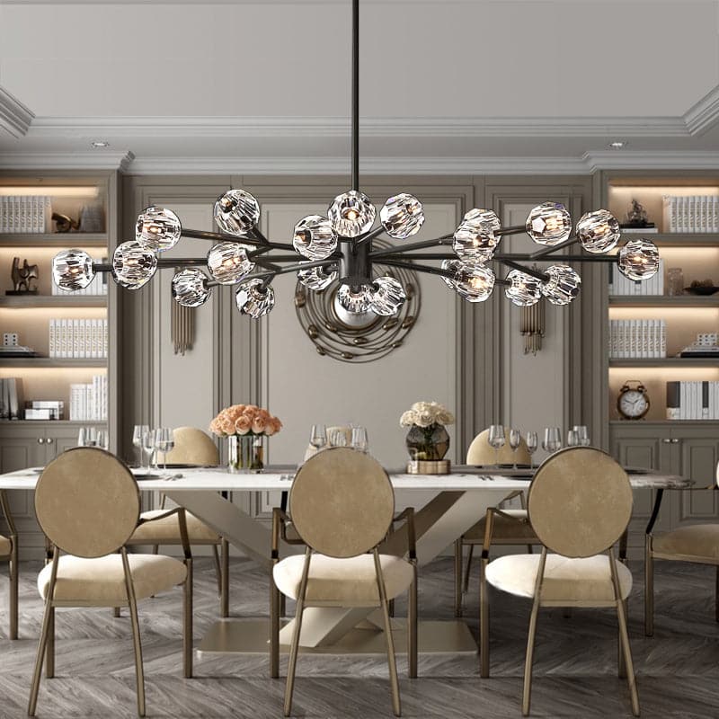 Bille De Crystal Ball  Oval Chandelier 72''  24-Lights