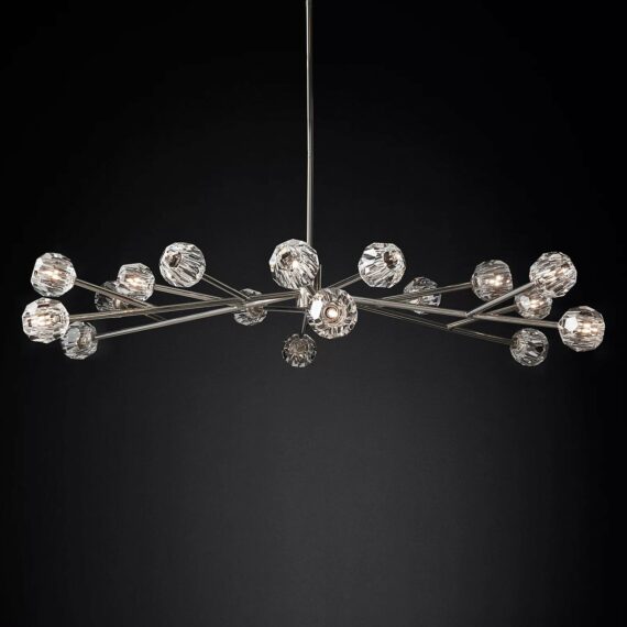 Bille De Crystal Ball  Oval Chandelier 72''  24-Lights