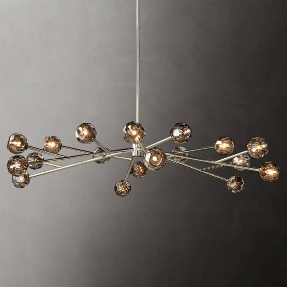 Bille De Crystal Ball  Oval Chandelier 72''  24-Lights
