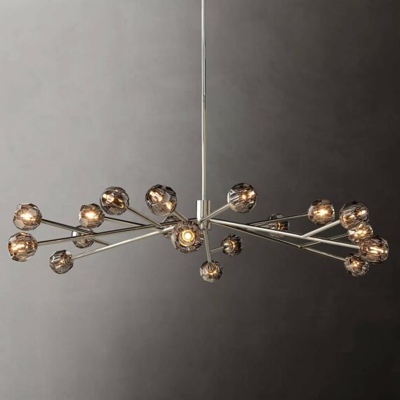 Bille De Crystal Ball  Oval Chandelier 72''  24-Lights