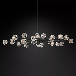 Bille De Crystal Ball  Oval Chandelier 72''  24-Lights