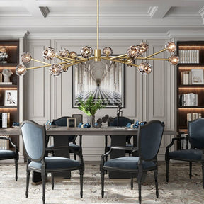 Bille De Crystal Ball  Oval Chandelier 72''  24-Lights