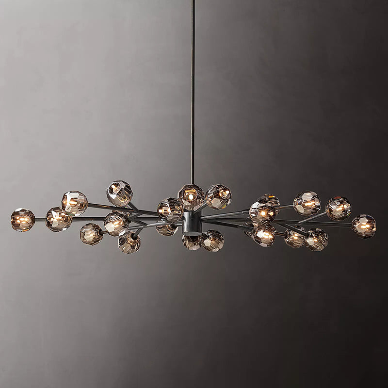 Bille De Crystal Ball  Oval Chandelier 72''  24-Lights