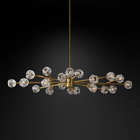 Bille De Crystal Ball  Oval Chandelier 72''  24-Lights