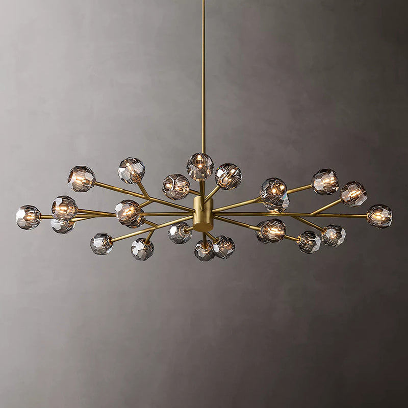 Bille De Crystal Ball  Oval Chandelier 72''  24-Lights
