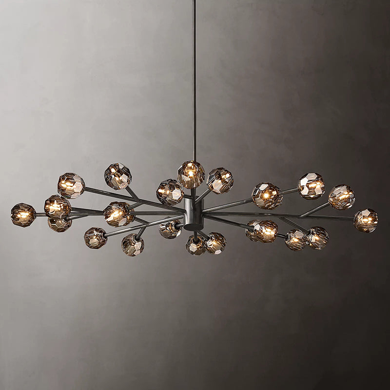 Bille De Crystal Ball  Oval Chandelier 72''  24-Lights