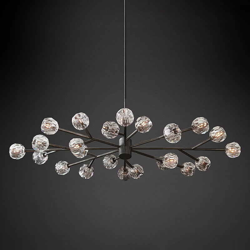 Bille De Crystal Ball  Oval Chandelier 72''  24-Lights