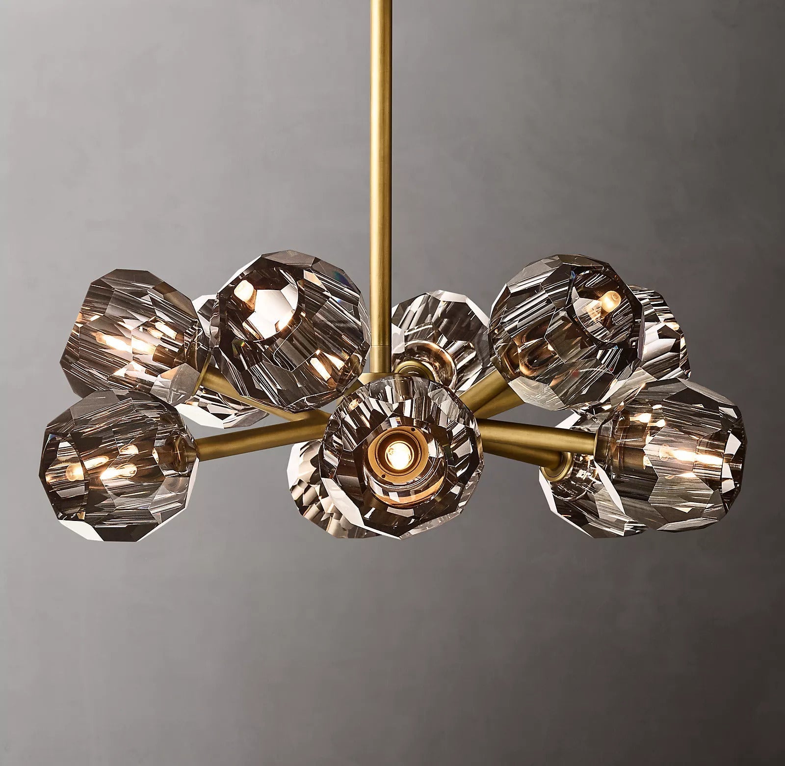 Bille De Crystal Ball Round Chandelier 24"