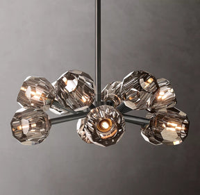 Bille De Crystal Ball Round Chandelier 24"