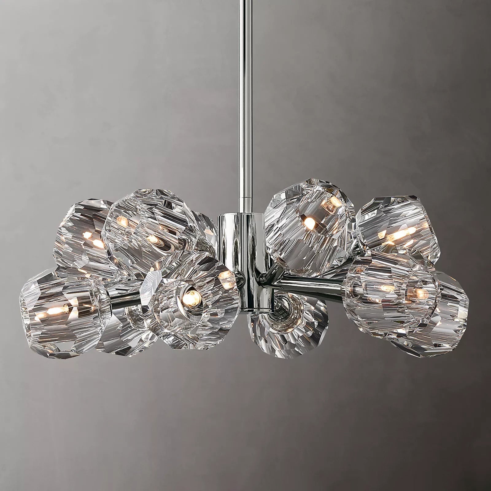 Bille De Crystal Ball Round Chandelier 24"