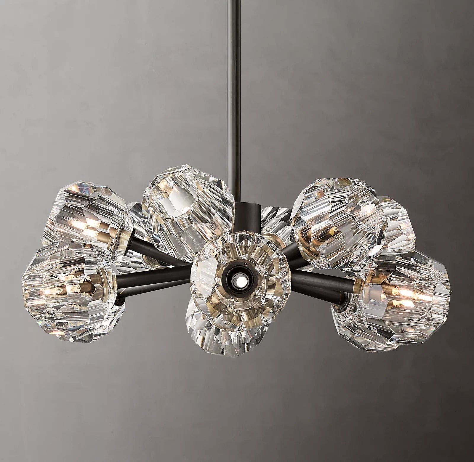 Bille De Crystal Ball Round Chandelier 24"