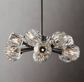 Bille De Crystal Ball Round Chandelier 24"