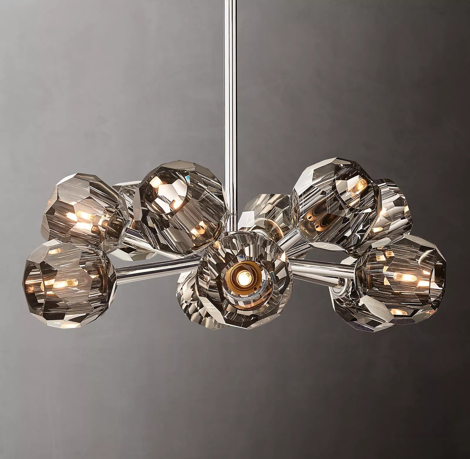 Bille De Crystal Ball Round Chandelier 24"
