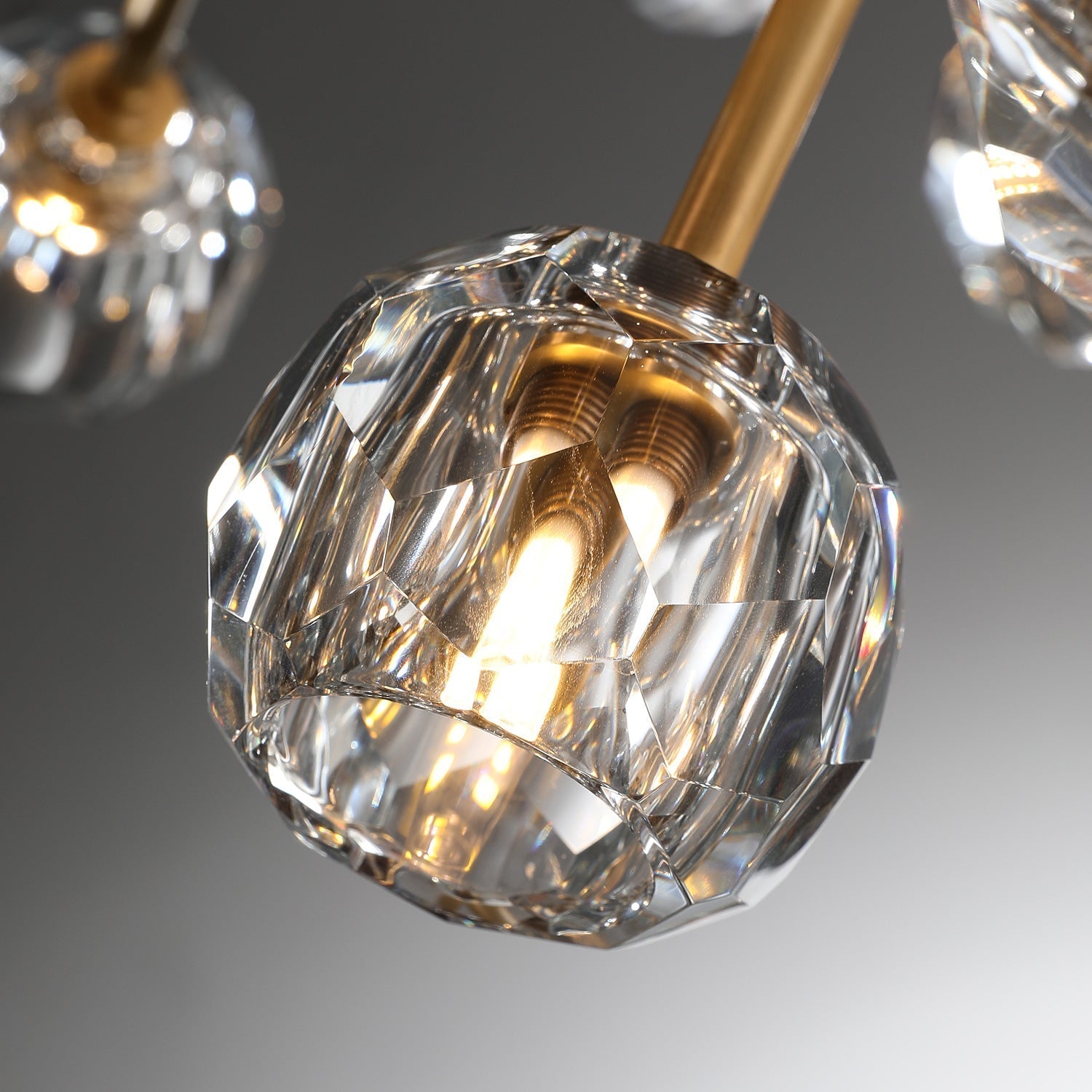 Bille De Crystal Ball Round Chandelier 36"