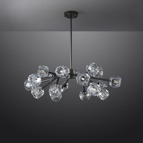 Bille De Crystal Ball Round Chandelier 36"