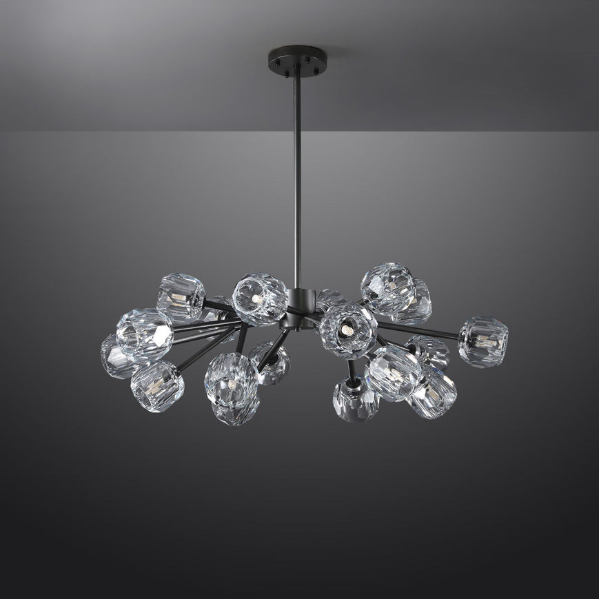 Bille De Crystal Ball Round Chandelier 36"