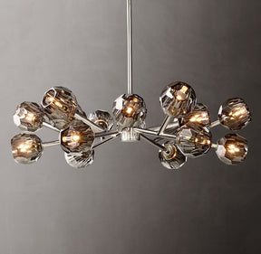 Bille De Crystal Ball Round Chandelier 36"